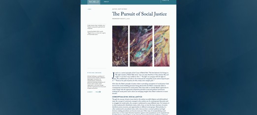 Baha’i World Publication: New Article Examines the Pursuit of Social Justice